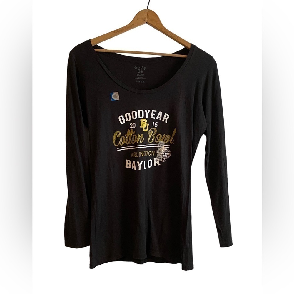 Blue 84 Baylor Football Cotton Bowl Long Sleeve Black Tshirt Size XL